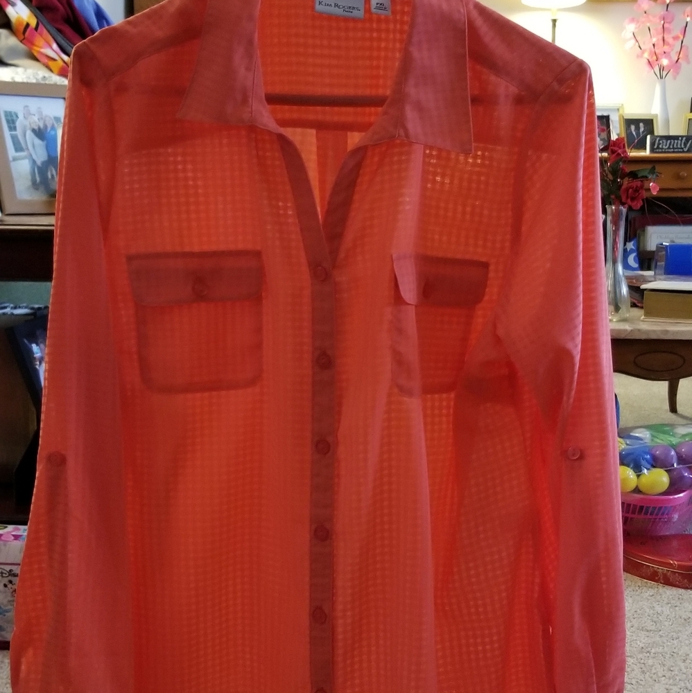 Kim Rogers Coral Blouse
